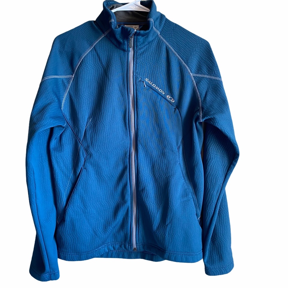 Salomon Small zip up carribean blue jacket